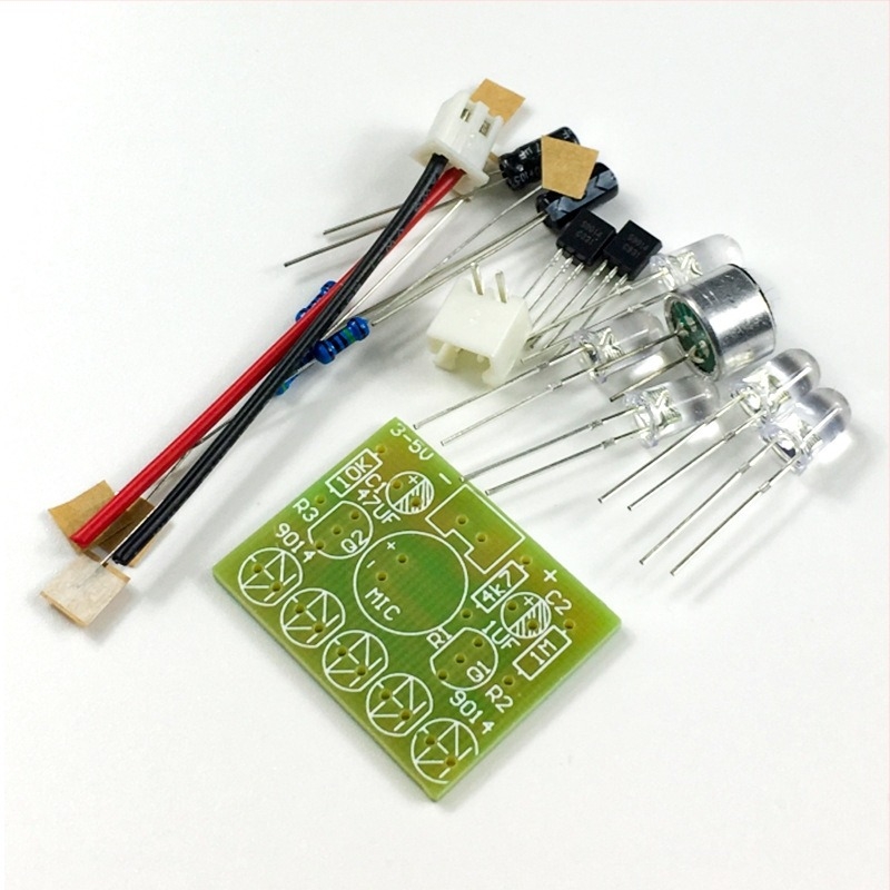 Kit DIY de producție electronică cu lampă LED melodică controlată vocal, pentru instruire electronică (brand: xlan; model: diy)