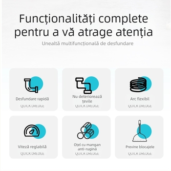 Curățător electric pentru toalete, țevi de bucătărie și canalizare de baie