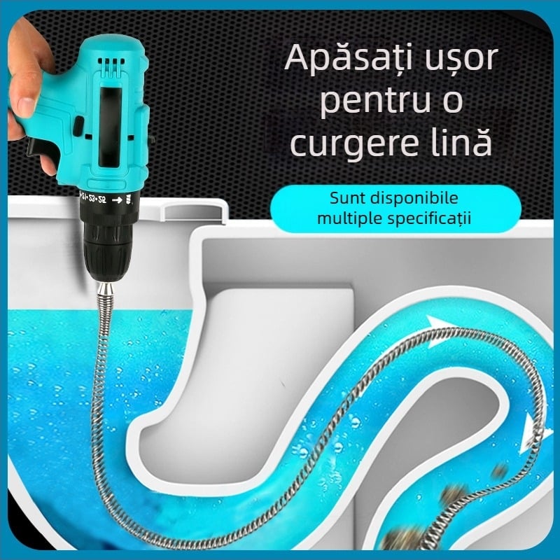 Curățător electric pentru toalete, țevi de bucătărie și canalizare de baie
