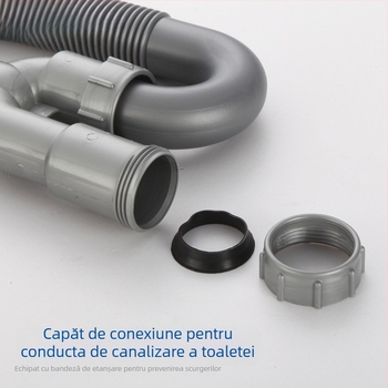 Tub de scurgere în formă de U pentru chiuvetă, PVC, cot P, certificat CE