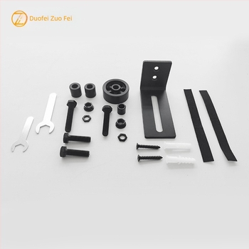 Ghidaj de podea pentru ușă de hambar cu opritor, 8 configurații, oțel carbon, 5 mm grosime, finisaj cu pulverizare plastic, stil chinezesc nou