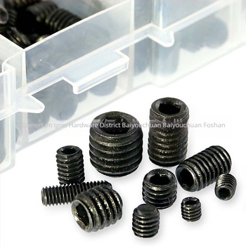 Set șuruburi fără cap în cutie, 400 buc., oțel carbon, Grad A, MS 16207C-1991, Performanță 3,6