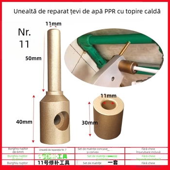 Unealtă de reparații pentru țevi PPR, pentru conducte PE/PPR/PB/PERT — reparații de găuri și scurgeri, bețișor de lipire topit și mașină de topire, 50 Hz, 220 V