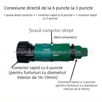 Conector extins pentru furtun de grădină: reparație furtun, trecere dreaptă, conectare rapidă (reparație furtun; trecere dreaptă; conectare rapidă)