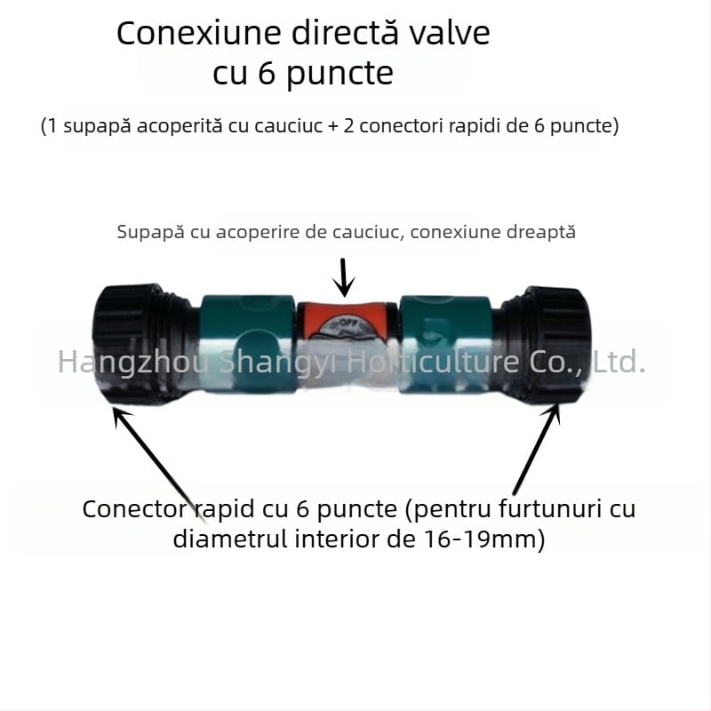 Conector extins pentru furtun de grădină: reparație furtun, trecere dreaptă, conectare rapidă (reparație furtun; trecere dreaptă; conectare rapidă)