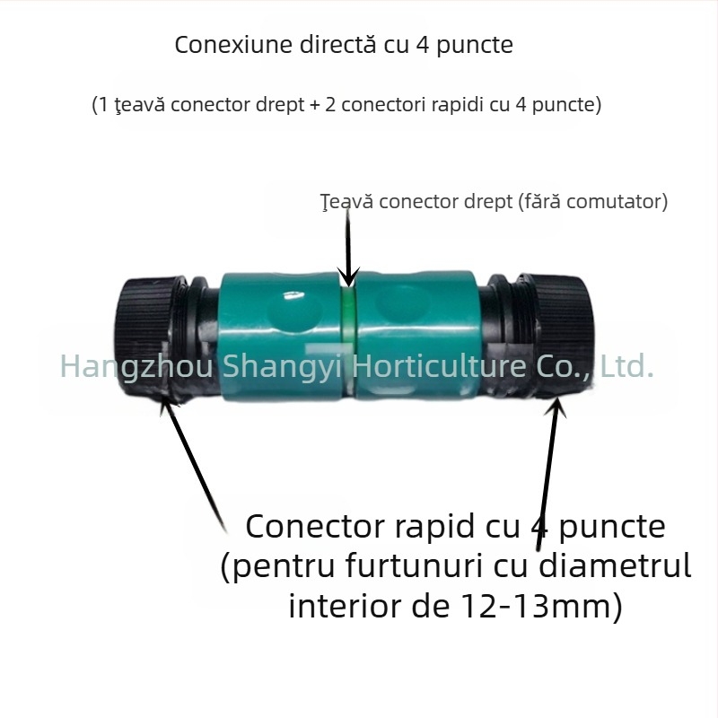 Conector extins pentru furtun de grădină: reparație furtun, trecere dreaptă, conectare rapidă (reparație furtun; trecere dreaptă; conectare rapidă)