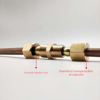 Cuplă reductoare pentru țeavă de cupru, cu conectare rapidă și presiune înaltă