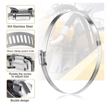 Colier din aluminiu pentru hotă – clemă pentru conducta de evacuare, clemă multifuncțională pentru conducte de aer
