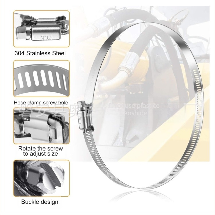Colier din aluminiu pentru hotă – clemă pentru conducta de evacuare, clemă multifuncțională pentru conducte de aer