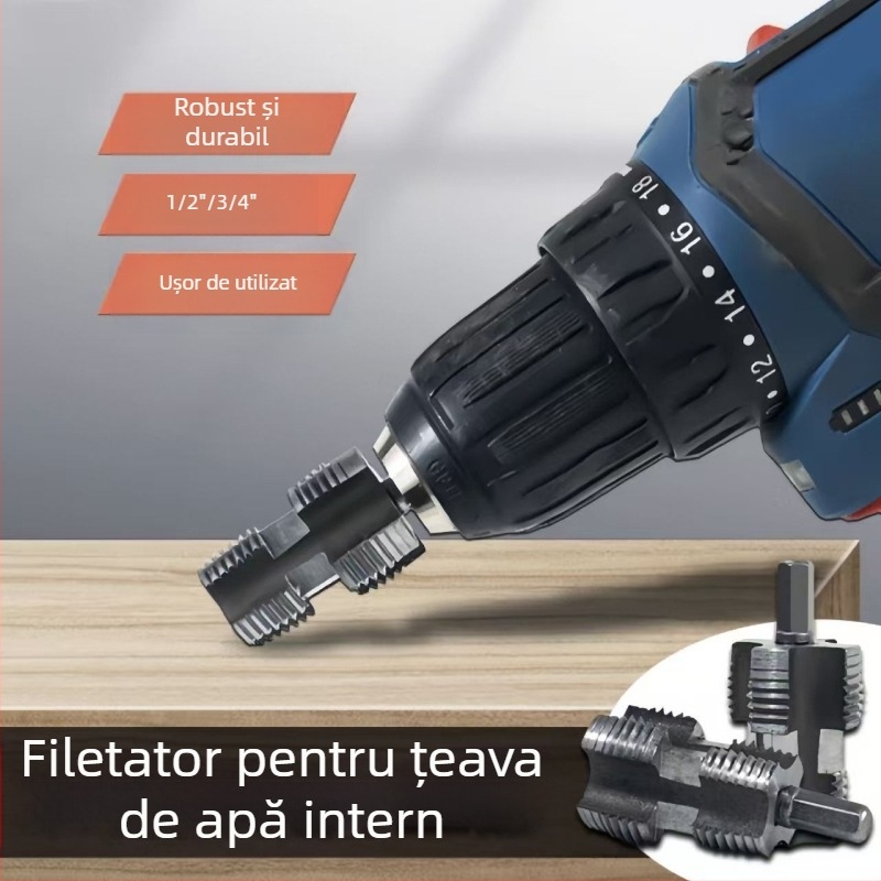 Unealtă de filetare internă a conductelor PPR – funcționare electrică și manuală pentru conducte PVC din plastic