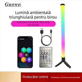 Lumină ambientală LED pentru birou pentru jocuri cu control USB Bluetooth, GW-RGB5050RGBIC, brand Country for, stil Light Luxury
