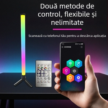 Lumină ambientală LED pentru birou pentru jocuri cu control USB Bluetooth, GW-RGB5050RGBIC, brand Country for, stil Light Luxury
