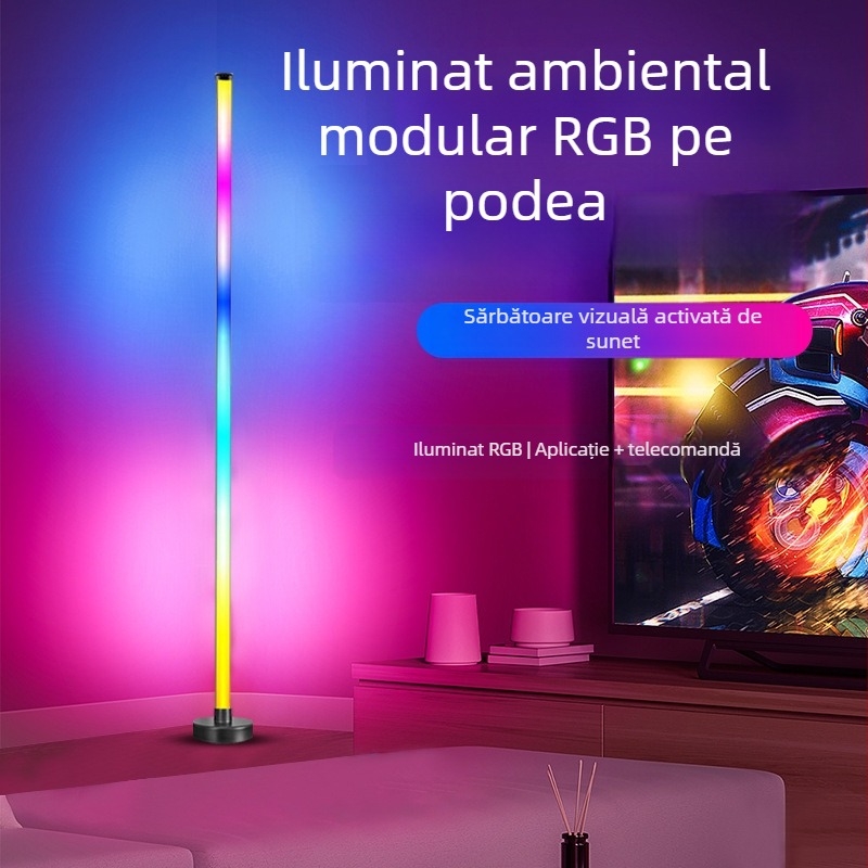 Lampa de podea Bobby – LED, abajur PC, telecomandă, unghi de fascicul 180°, CRI 80–90, model KBB-1, CE certificat