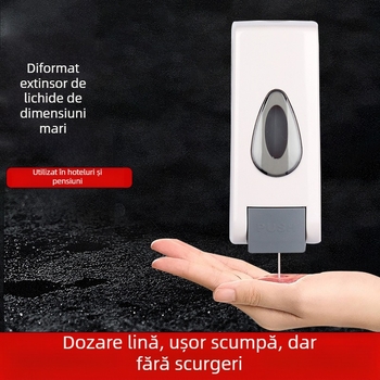 Dispenser montat pe perete pentru șampon, gel de duș și dezinfectant pentru mâini — plastic, finisaj oxidat, acționare manuală