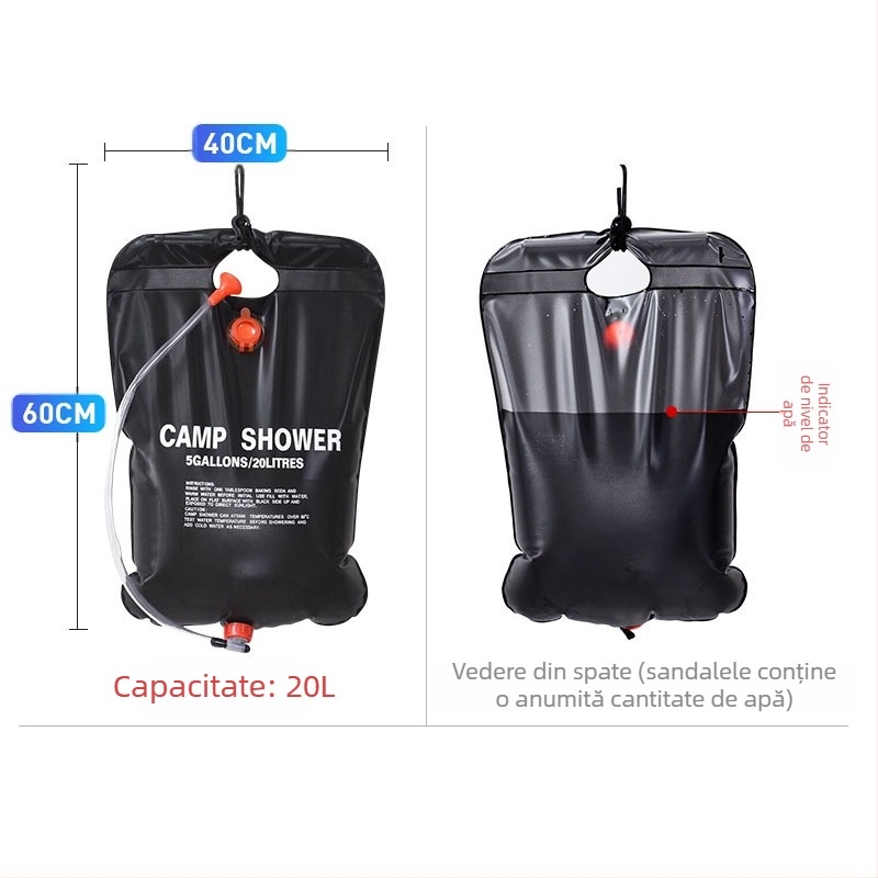Geantă de duș pentru exterior, capacitate 20L, Brand Other, Mărci private autorizate: Da