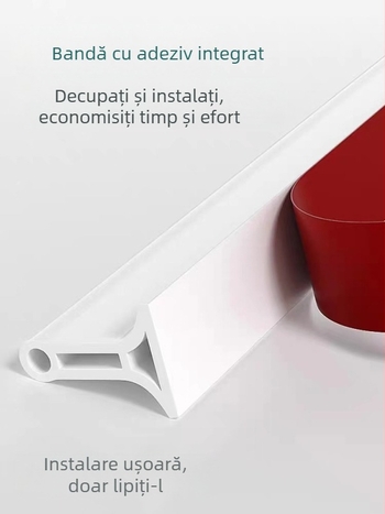 Bandă din silicon pentru retenția apei; rezistență la temperaturi înalte; rezistență la abraziune; bandă decorativă de tampon