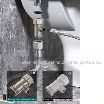 Bidet pentru femei cu duze duble și duză auto-curățătoare, non-electric; reglare presiune apă, ABS, CUPC certificat, model 507013