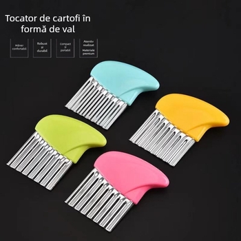 Tăietor manual pentru cartofi cu profil ondulat - tăietor pentru fâșii, material PP+430
