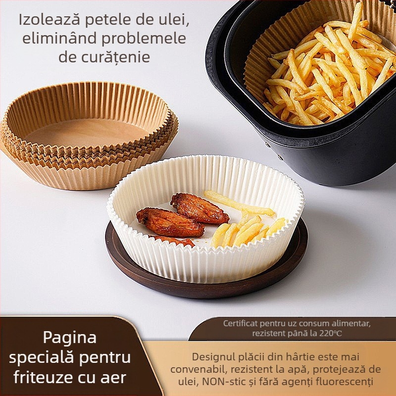 Hârtie de copt pentru friteuză cu aer, acoperire siliconică absorbind ulei – stil modern