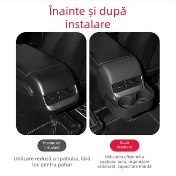 Kingsmith suport de pahare din plastic pentru conducta de aer din spate Tesla Model 3 / Model Y – modificare interioară, etichetă privată licențiată
