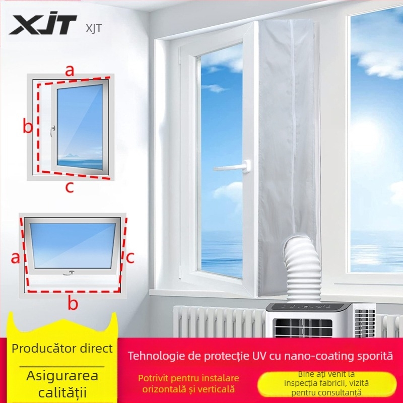 Pânză de etanșare pentru aer condiționat mobil - protecție UV, impermeabilă, pentru fereastră glisantă, izolație termică și economie de energie