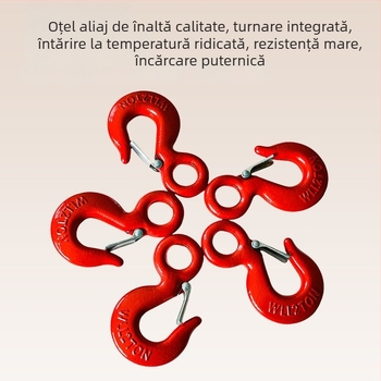 Cârlig de ridicare cu ochi inel, din oțel carbon 45#, 2 tone, pentru ridicare și tracțiune