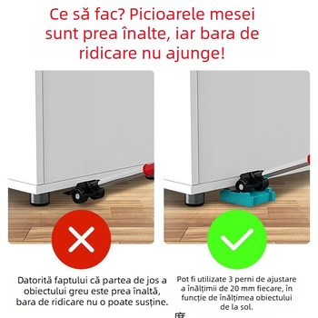 Ridicător pentru mutare cu roți universale, pentru mobilier de casă – pentru mutarea patului și canapelei (Brand: Other; Material: Other; Kit: Other; Domeniu: Vezi descriere; Aplicație: Casnic)