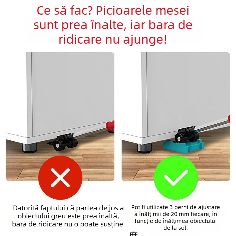 Ridicător pentru mutare cu roți universale, pentru mobilier de casă – pentru mutarea patului și canapelei (Brand: Other; Material: Other; Kit: Other; Domeniu: Vezi descriere; Aplicație: Casnic)