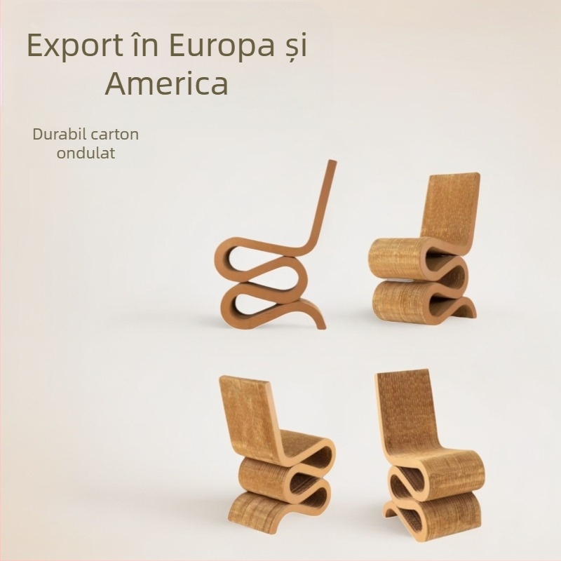 Placă de zgâriere pentru pisici din hârtie ondulată, cu cadru de cățărare – marcă ZZ, stil simplu, ambalare: 1 buc