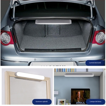 Lampa LED magnetică cu încărcare USB, reglare prin atingere, baterie cu litiu încorporată, stil modern minimalist, lampă de birou pentru cămine