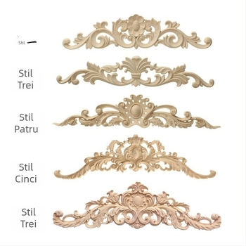 Relief din lemn de cauciuc pentru decorul casei — suprafață lustruită, personalizare disponibilă, etichetă privată licențiată