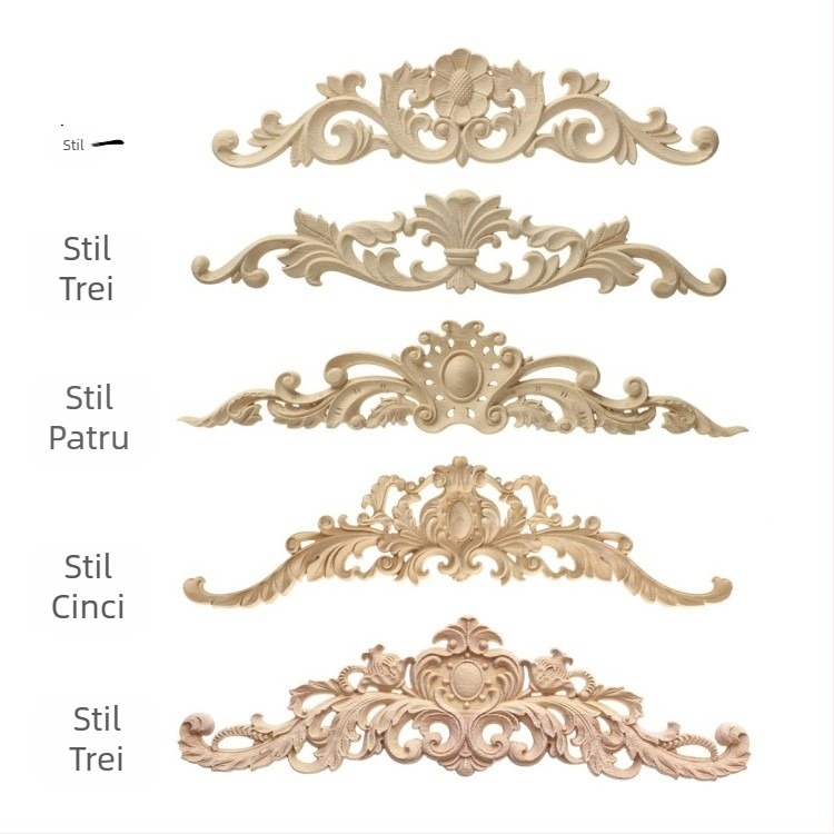 Relief din lemn de cauciuc pentru decorul casei — suprafață lustruită, personalizare disponibilă, etichetă privată licențiată