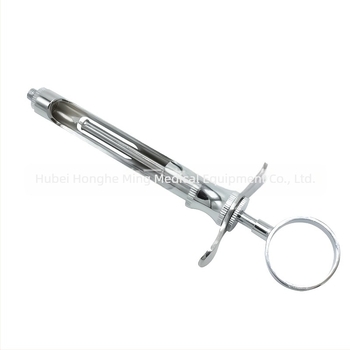 Seringă dentară din oțel inoxidabil, cap cu cârlig drept (Material: Oțel inoxidabil; Tip: Pachet de îngrijire orală; Reutilizabil: Da; Duritate: Mare)