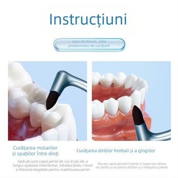 Perie de curățare a petelor dentare cu cap în formă de L pentru adulți (Model G2069, Brand xixi, Manual)