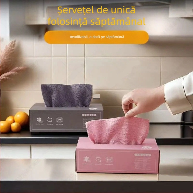 Prosop de bucătărie din microfibră, pentru vase și boluri, utilizare umedă/uscată, lavabil