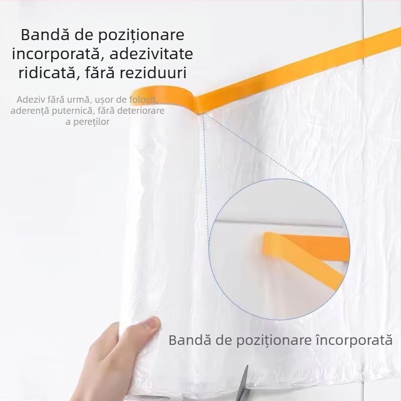 Husă de protecție din plastic pentru mobilier, de unică folosință, transparentă, cu imprimare a logo-ului și personalizare