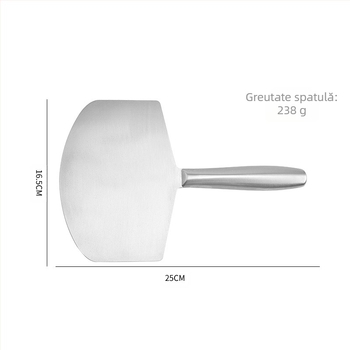 Cuțit pentru chit cu lamă arcuită din oțel inoxidabil, racletă pentru ipsos și mistrie curvată