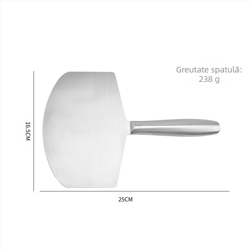 Cuțit pentru chit cu lamă arcuită din oțel inoxidabil, racletă pentru ipsos și mistrie curvată