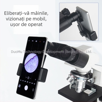 Clește metalic pentru microscop, clip pentru conectare la telefon, vizualizare, fotografiere și înregistrare video, ocular 12,5x