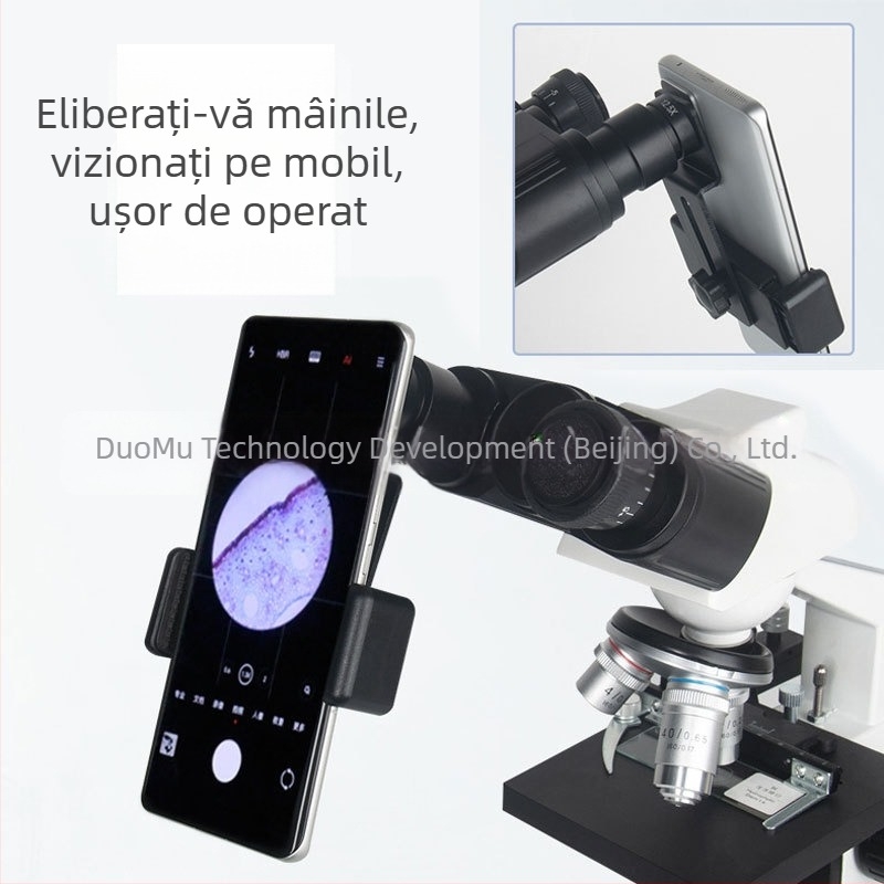 Clește metalic pentru microscop, clip pentru conectare la telefon, vizualizare, fotografiere și înregistrare video, ocular 12,5x