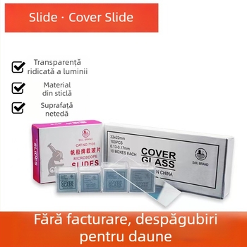 Lamă de microscopie din sticlă și acoperitoare, model 7101, 7105, marcă Sailboat