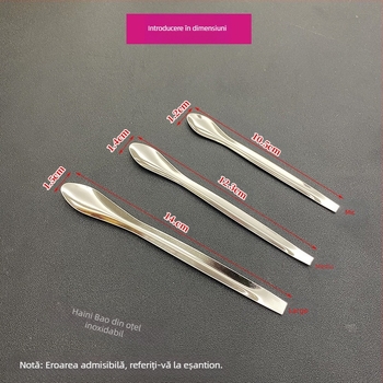 Set linguri de laborator din oțel inoxidabil, trei piese, 10 seturi în cutie