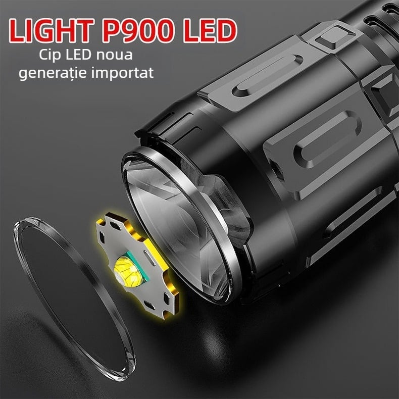 Lanternă de mână HS105 — LED 3W, 3.7V, baterie 14500, fascicul de 90°