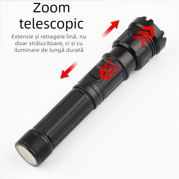 Lanternă de mână cu lumină COB laterală, 1000 lm, încărcare Type-C, IP44