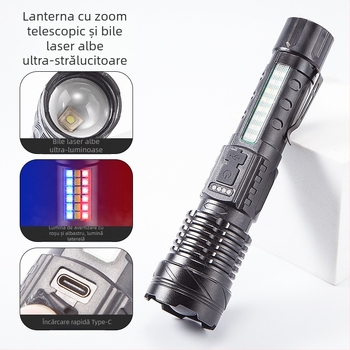 TL-54 Lanteră de mână USB reîncărcabilă, iluminare de urgență pentru exterior, COB lampă de lucru, 5W LED