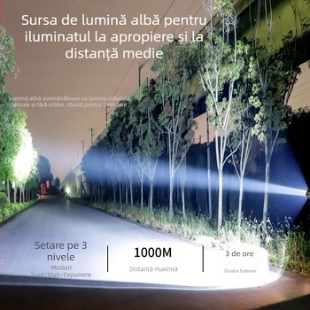 TL-54 Lanteră de mână USB reîncărcabilă, iluminare de urgență pentru exterior, COB lampă de lucru, 5W LED