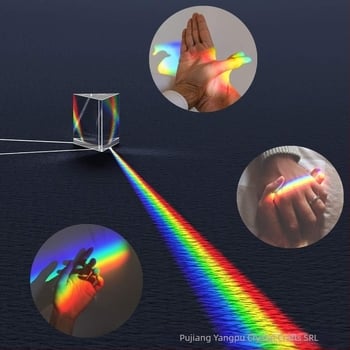 Prismă optică triunghiulară din sticlă cristal, pentru fotografie și videografie, Yangpu.