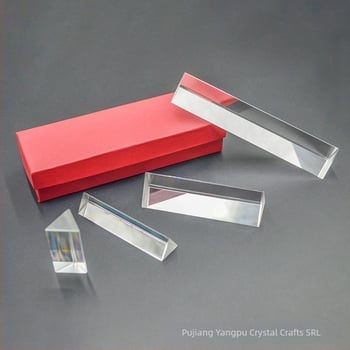 Prismă optică triunghiulară din sticlă cristal, pentru fotografie și videografie, Yangpu.