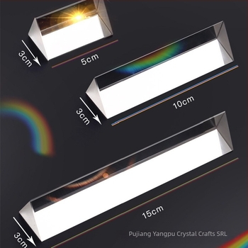 Prismă optică triunghiulară din sticlă cristal, pentru fotografie și videografie, Yangpu.