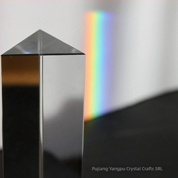 Prismă optică triunghiulară din sticlă cristal, pentru fotografie și videografie, Yangpu.